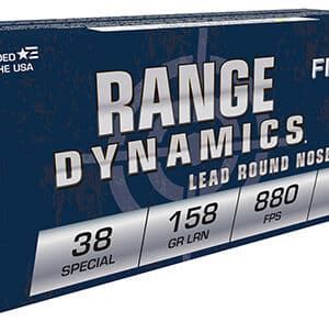 Fiocchi Range Dynamics ammunition box, .38 Special caliber