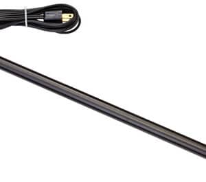 Black electric heater with power cord