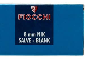 Fiocchi 8mm blank ammunition box and cartridge