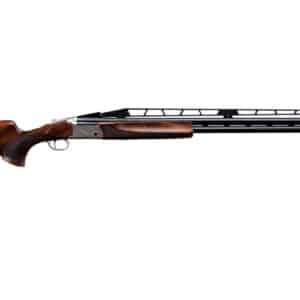 Side view of trap shooting shotgun.