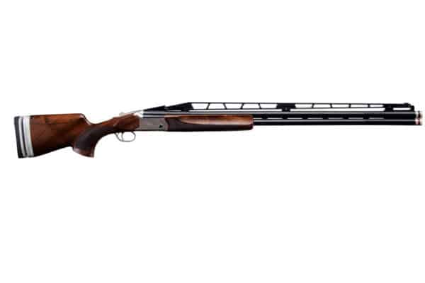 Side view of trap shooting shotgun.