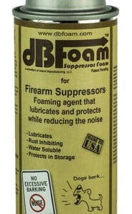 Suppressor foam can for firearm noise reduction.