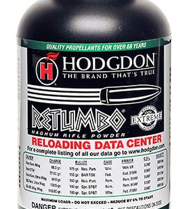 Hodgdon Retumbo rifle powder container