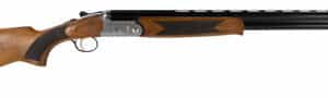 Side view of a double-barrel shotgun
