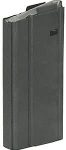 Black rifle magazine isolated on white background.