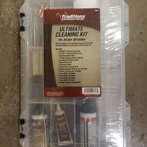 Gun cleaning kit for .45 and .50 caliber firearms.