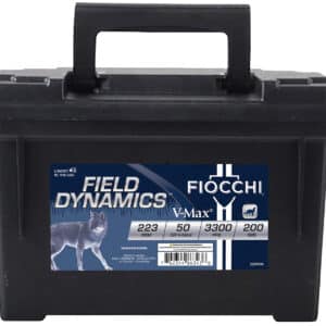 Fiocchi ammunition box, Field Dynamics, V-Max label
