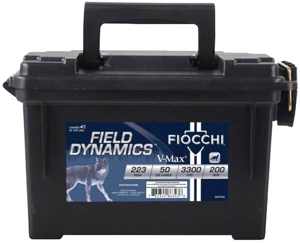 Fiocchi ammunition box, Field Dynamics, V-Max label