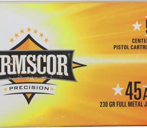 Armscor 45 ACP pistol cartridges box