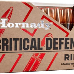 Hornady Critical Defense rifle ammunition box.
