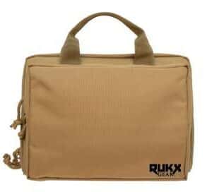 Tan Rukx Gear tactical bag with handles.