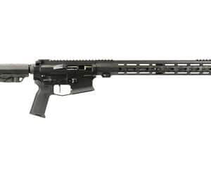 Black modern rifle with long barrel