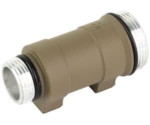 Brown cylindrical threaded pipe connector
