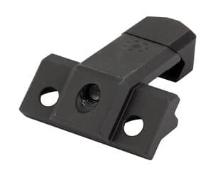 Black metal door latch mechanism close-up