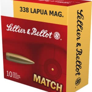Sellier & Bellot .338 Lapua Mag ammo box.