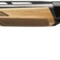 Wooden stock shotgun with black barrel
