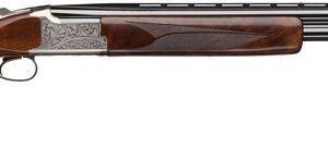 Over-under shotgun with wooden stock and barrels