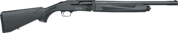 Black shotgun with a tactical design.