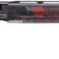 Red and black shotgun on white background