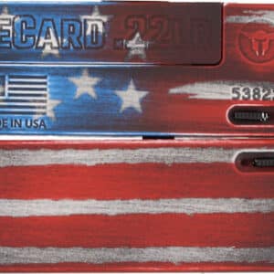 Compact patriotic-themed firearm, LifeCard .22LR.
