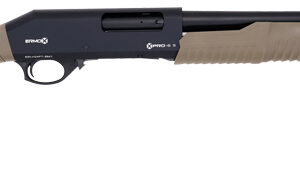 Tactical shotgun with tan and black design