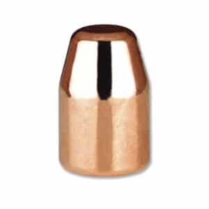 Copper bullet on white background