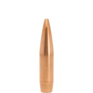 Copper bullet on white background