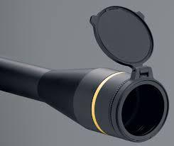Rifle scope with open lens cover