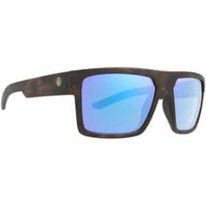 Polarized sunglasses with blue mirrored lenses