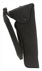Black canvas rifle case with strap.