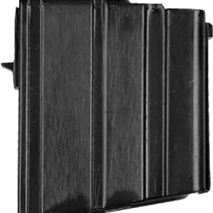 Black metal magazine for firearm ammunition