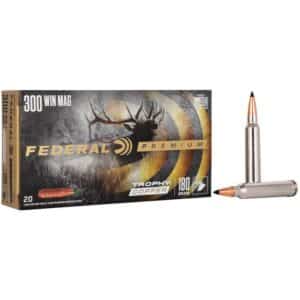 300 Win Mag Federal Premium rifle ammunition box