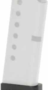 Pistol magazine with visible bullet indicator slots.