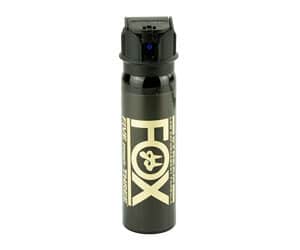 Black fox pepper spray canister on white background