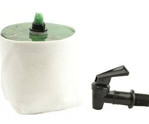Water filter kit with plastic faucet