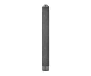 Gray cylindrical tool with textured surface, isolated view.
