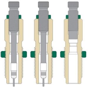 Diagram of threaded mechanical parts in cross-section view.