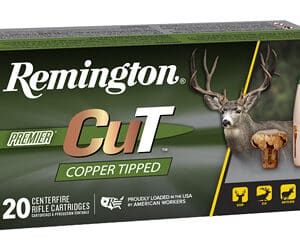Remington Premier CuT copper tipped rifle cartridges box