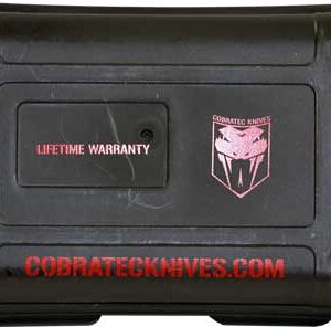 Protective black box with lifetime warranty logo.