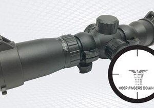 Rifle scope with reticle view and adjustments