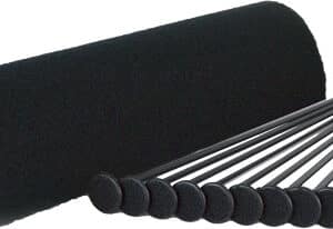 Black felt roll and rods with pads