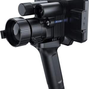 High-tech black thermal imaging camera device.