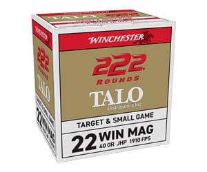 Winchester .22 Win Mag ammo box