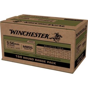 Winchester 5.56mm 62 Grain M855 ammunition box