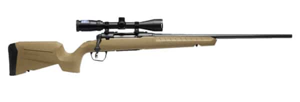 Rifle with scope in tan color