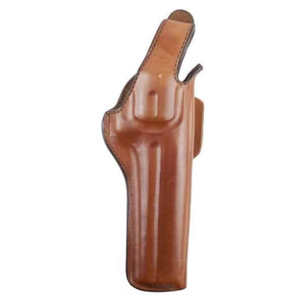 Brown leather holster for firearm