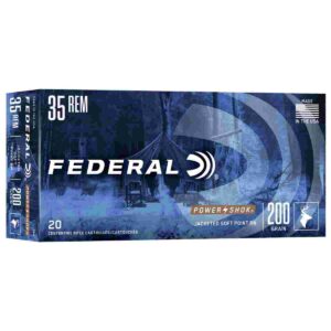Federal Power-Shok 35 Rem ammo box, 200 grain.