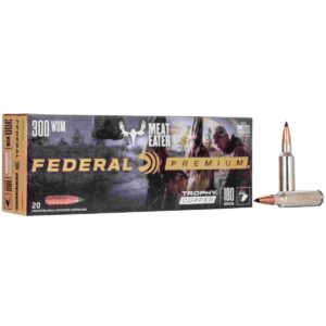 Federal Premium 300 WSM ammunition box and cartridges