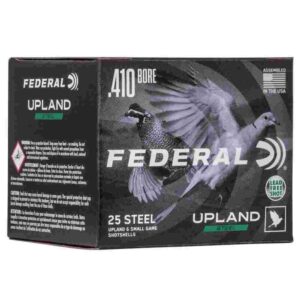 Federal 410 bore upland shotshells box image.