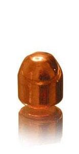 Copper bullet with reflective surface